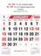 R558 English Monthly Calendar Print 2023