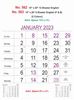 Click to zoom R562 English Monthly Calendar Print 2023