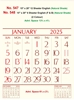 Click to zoom R547 English (Natural Shade)  Monthly Calendar Print  2025