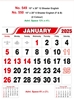 Click to zoom R550 English (F&B) Monthly Calendar Print 2025